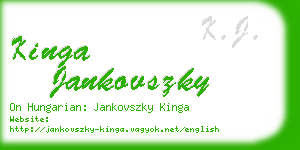 kinga jankovszky business card